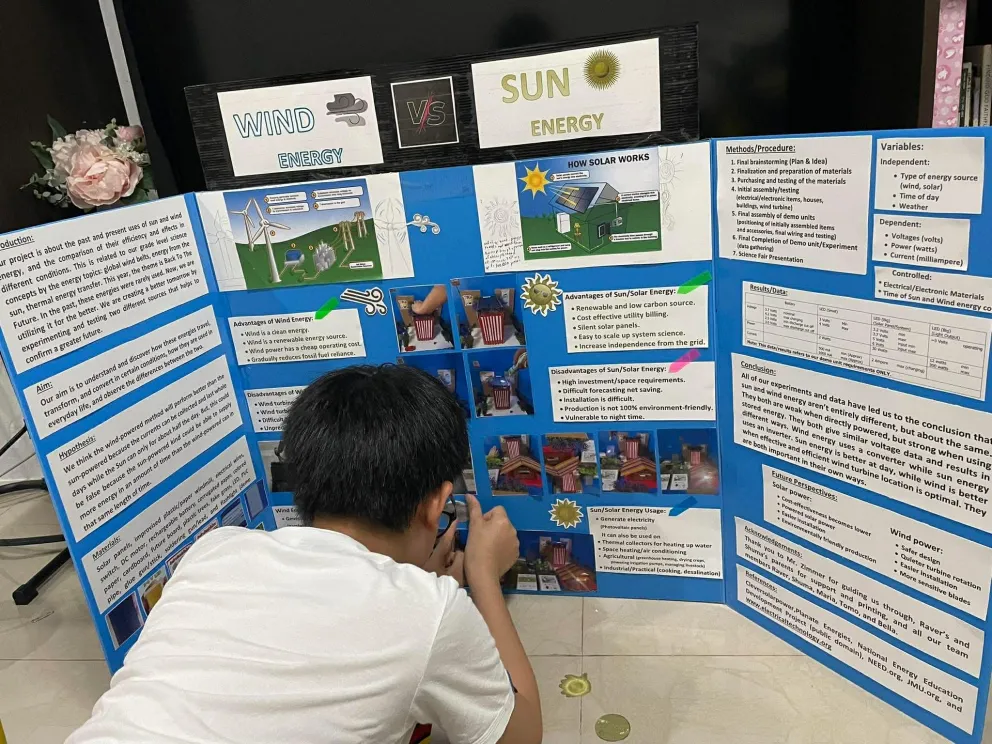 Materials for wind vs solar experiment